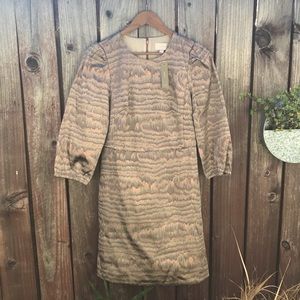 J. Crew Asymmetrical Dress in Beige and Taupe